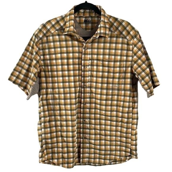 REI Other - REI Men’s Yellow Plaid Outdoor Shirt Vented M